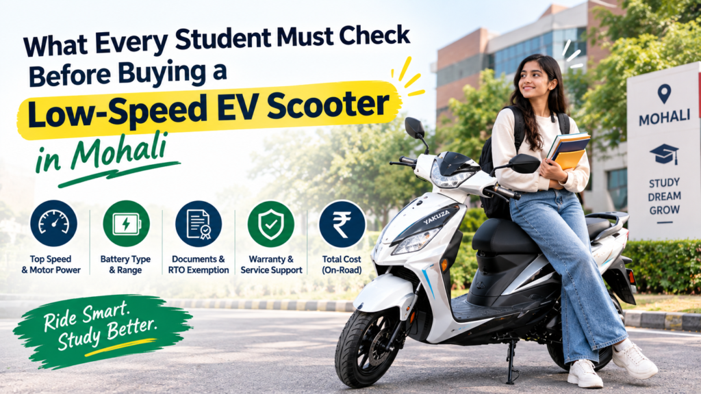 What Every Student Must Check Before Buying a Low-Speed EV Scooter in Mohali