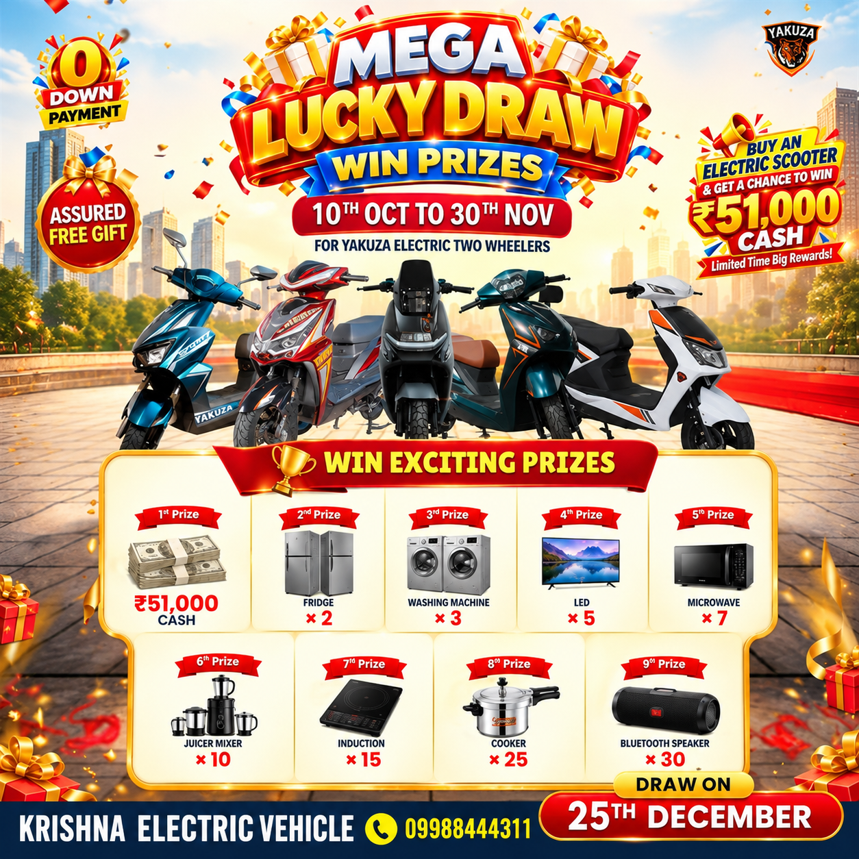 Yakuza EV Festive Offer: Win ₹51,000 Cash